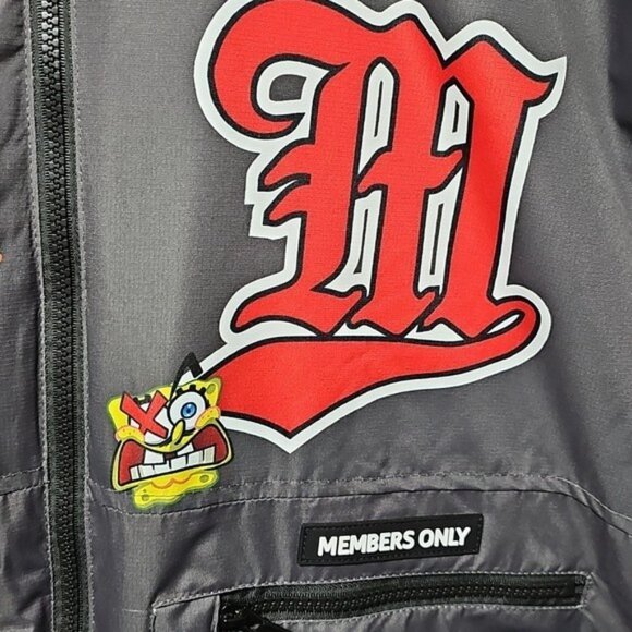 Members Only x Nickelodeon SpongeBob & More Gray Jacket Cartoon Graphics XL New - Picture 5 of 11